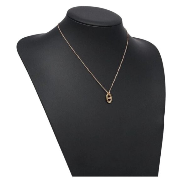 HERMES Chaine d'Ancreu Flandre Necklace 18K Gold 750 Gold Auth - Picture 1 of 13
